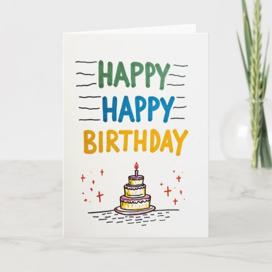 フラワー 誕生日カード カード (正面)