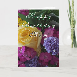 フラワー 誕生日 お母さん 折りたたみグリーティングカード カード