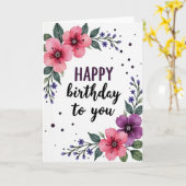 フラワー 誕生日 ご挨拶カード カード (黄色い花)