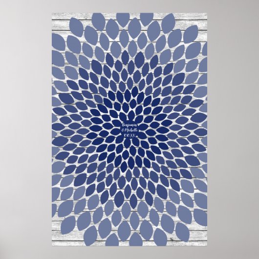 フラワー - 250 署名 ゲストブック 代替 プリント (正面)