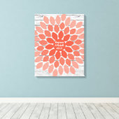 フラワー – 50シグネチャーキャンバスゲストブック キャンバスプリント (インサイチュ (ウッドフロア))