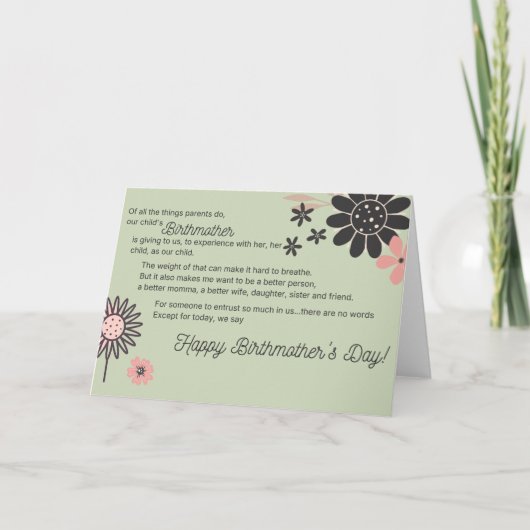 フラワー Birthmother's Day カード (正面)