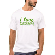 フラワー "I Love Gardening" タイポグラフィー