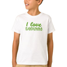 フラワー "I Love Gardening" タイポグラフィ