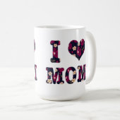 フラワー I Love Mom コーヒーマグカップ (正面右)
