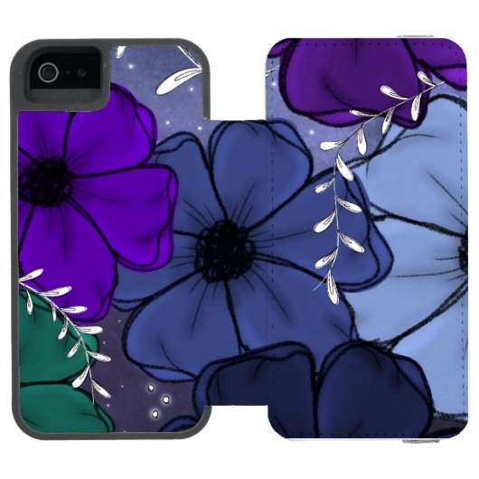 フラワーiPhoneケース Incipio iPhoneウォレットケース (フォリオ Open)