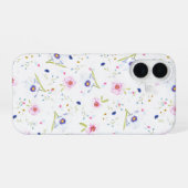 フラワーiPhoneケース iPhone 16ケース (裏面横)