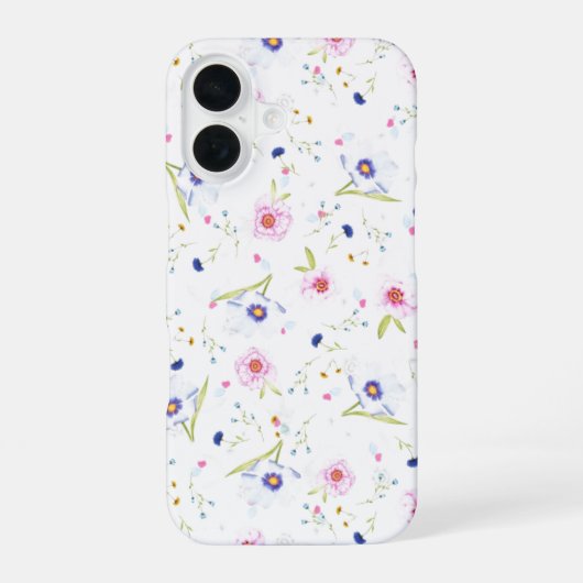 フラワーiPhoneケース iPhone 16ケース (裏面)