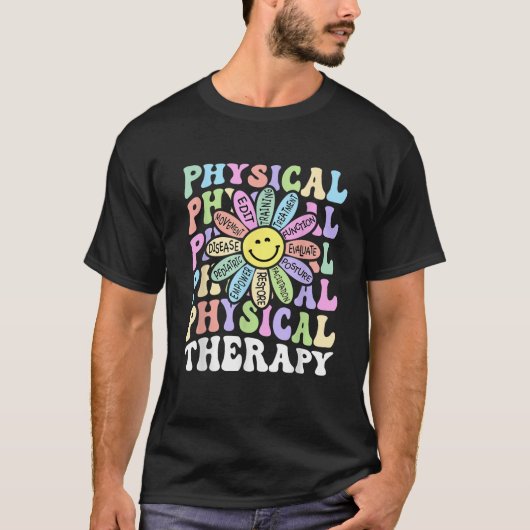 フラワーPT衣装の小児フィジカルセラピーセラップ Tシャツ (正面)