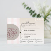 フラワーRSVPカード | オーダーメイド結婚式返信カード 出欠カード (スタンド正面)