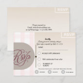 フラワーRSVPカード | オーダーメイド結婚式返信カード 出欠カード (正面/裏面)
