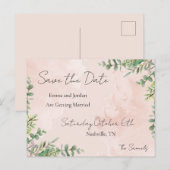 フラワーSave The Dateカード 案内ポストカード (正面/裏面)