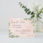 フラワーSave The Dateカード 案内ポストカード (スタンド正面)