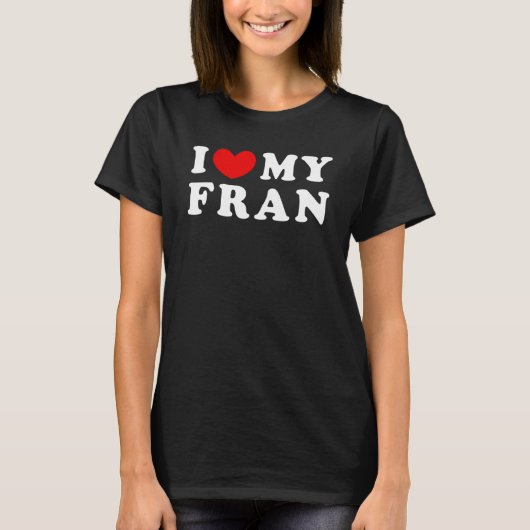 フランが大好き フランにハート Tシャツ (正面)