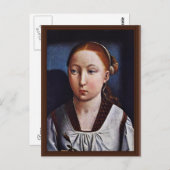 フランの若い女のポートレート(不機嫌のジョアンナ?) ポストカード (正面/裏面)