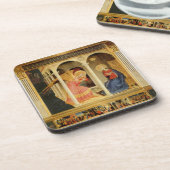 フランアンジェリコ受胎告知ルネッサンスファインアート コースター (左側)