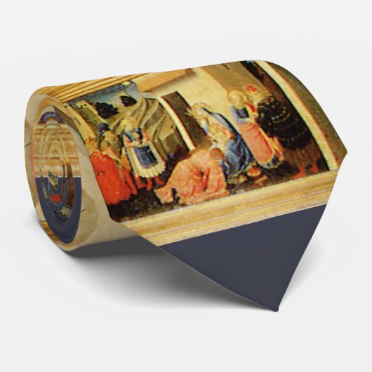 フランアンジェリコ受胎告知ルネッサンスファインアート ネクタイ (ロール)