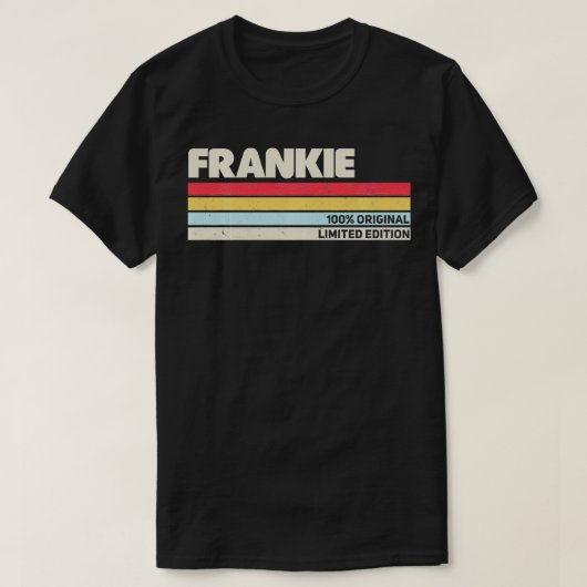フランキパーソナライズされたー・ネームレトロヴィンテージ70s 80s 90 tシャツ (デザイン正面)