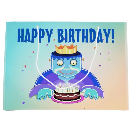 フランキーの誕生日!大抱き枕 ラージペーパーバッグ (正面)