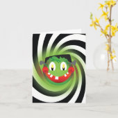 フランキースタインハロウィーンカード カード (黄色い花)