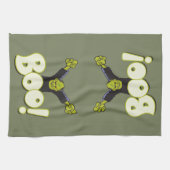 フランキースーパーヒーロー – フランケンシュタインモンスターハロウィーン キッチンタオル (横)