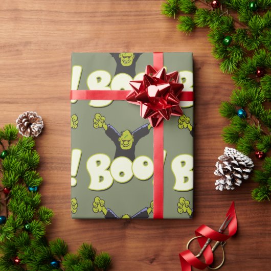 フランキースーパーヒーロー – フランケンシュタインモンスターハロウィーン ラッピングペーパー (クリスマスギフト)