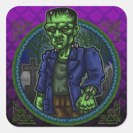 フランキーモンスターデザインシール スクエアシール (正面)