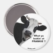 フランキー何を見てる？おもしろい磁石 マグネット (正面/裏面)