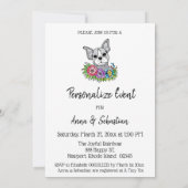 *~* フランキー かわいいフレンチブルドッグ イベント招待状 招待状 (裏面)