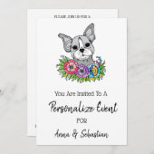 *~* フランキー かわいいフレンチブルドッグ イベント招待状 招待状 (正面/裏面)