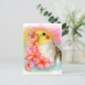 フランギパニとコッカティエル ポストカード (スタンド正面)