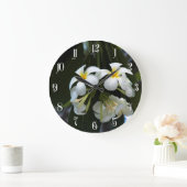 フランギパニの花 ラージ壁時計 (ホーム)