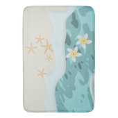 フランギパニスのビーチ波でスターフィッシュに出会う バスマット (正面縦)