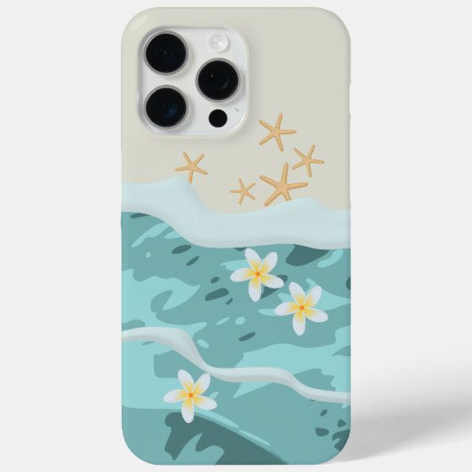 フランギパニスのビーチ波でスターフィッシュに出会う Case-Mate iPhoneケース (裏面)