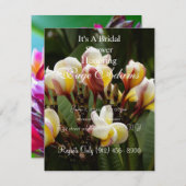 フランギパニブライダルシャワー 招待状 (正面/裏面)