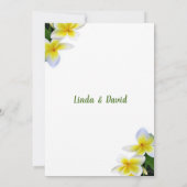 フランギパニ結婚式招待状 招待状 (裏面)