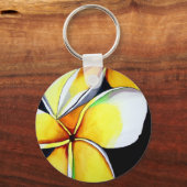 フランギパニ花アートキーチェーン キーホルダー (正面)