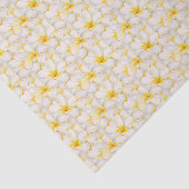 フランギパニ花フローラ水彩模様 薄葉紙 (詳細)