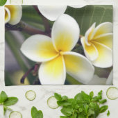 フランギパニ花調理師諸島 キッチンタオル (折り畳み)