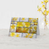 フランギパニ誕生日 カード (黄色い花)