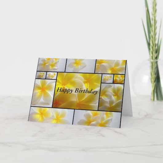 フランギパニ誕生日 カード (正面)