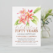 フランギ祝パニの50歳の誕生日パーティー 箔招待状 (立ち正面)