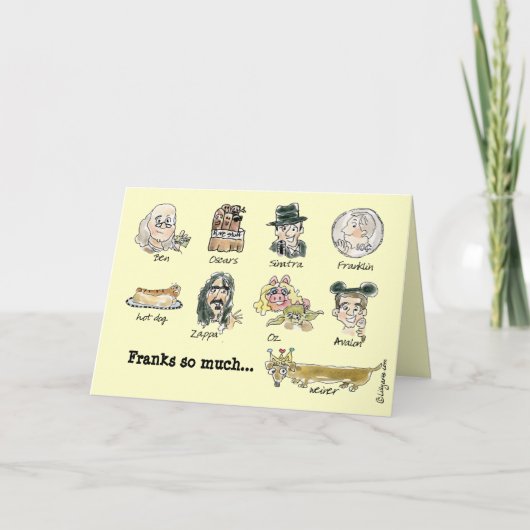 フランクありがとうおもしろいカード サンキューカード (正面)