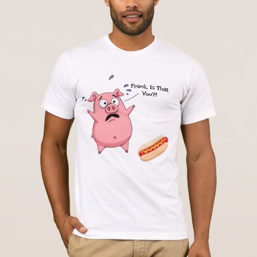 フランクお前か? -おもしろいシャツデザイン Tシャツ (正面)