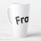 フランクという名前の男の子 カフェラテマグ (左アングル)