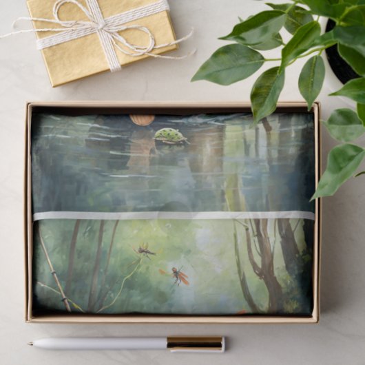 フランクとジョージゴー魚釣り魚釣りカエル 薄葉紙 (ギフト)