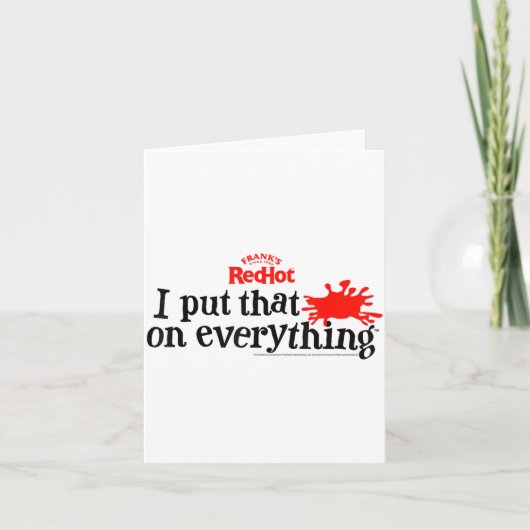 フランクス レッドホット 私は何でもこれをかけるホットソース カード (正面)