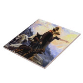 フランクテニージョンソンウエスタンアート「マウンテン狩り」 タイル (側面)