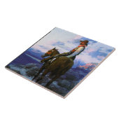 フランクテニー・ジョンソンウェスタン・アート「ザ・ラスラー」 タイル (側面)