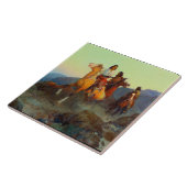 フランクテニー・ジョンソンウェスタン・アート「レネゲード・アパッチ」 タイル (側面)